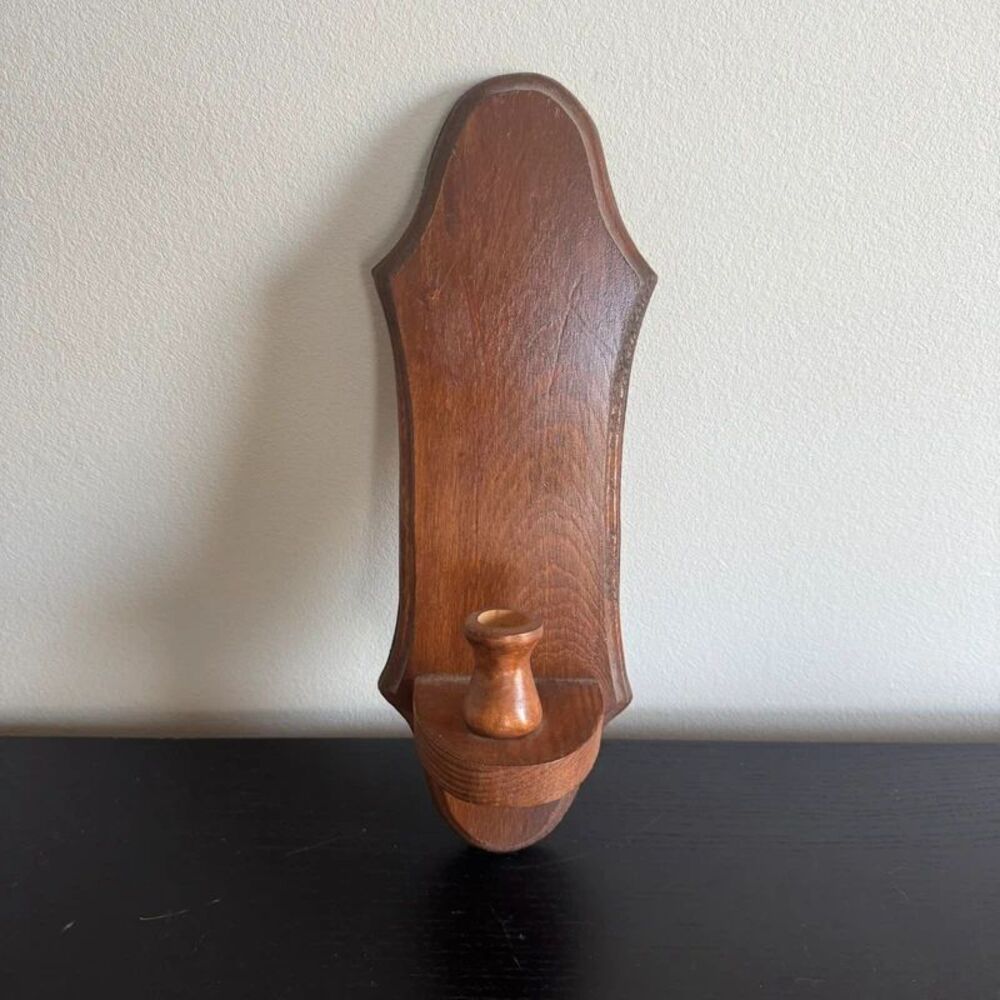Wooden wall sconce